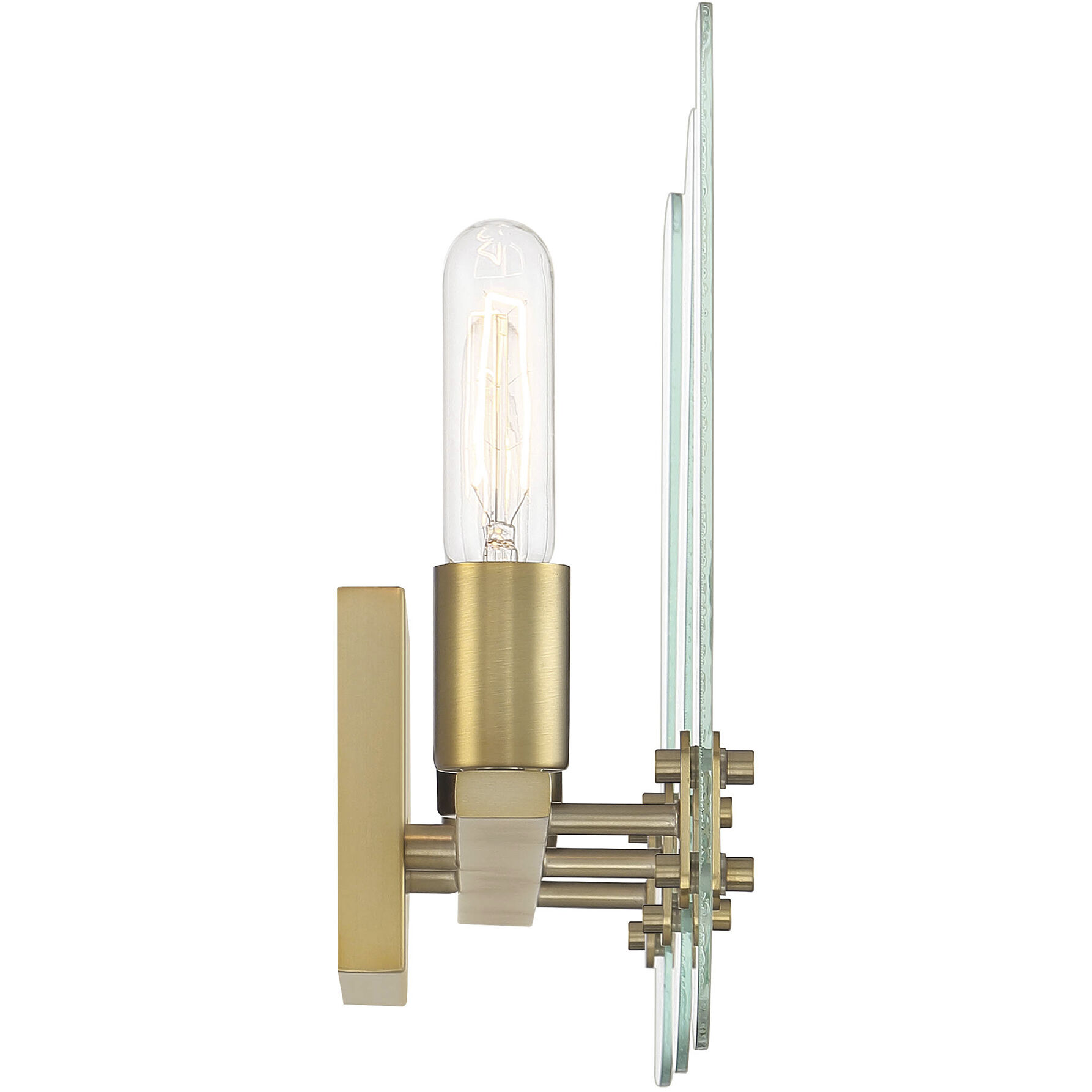 Bergen Beach 3 Light 24 inch Brushed Gold Vanity Light Wall Light